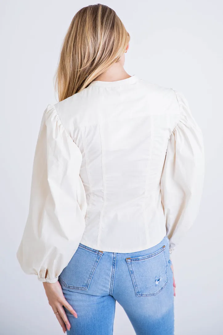 Poplin Button Top