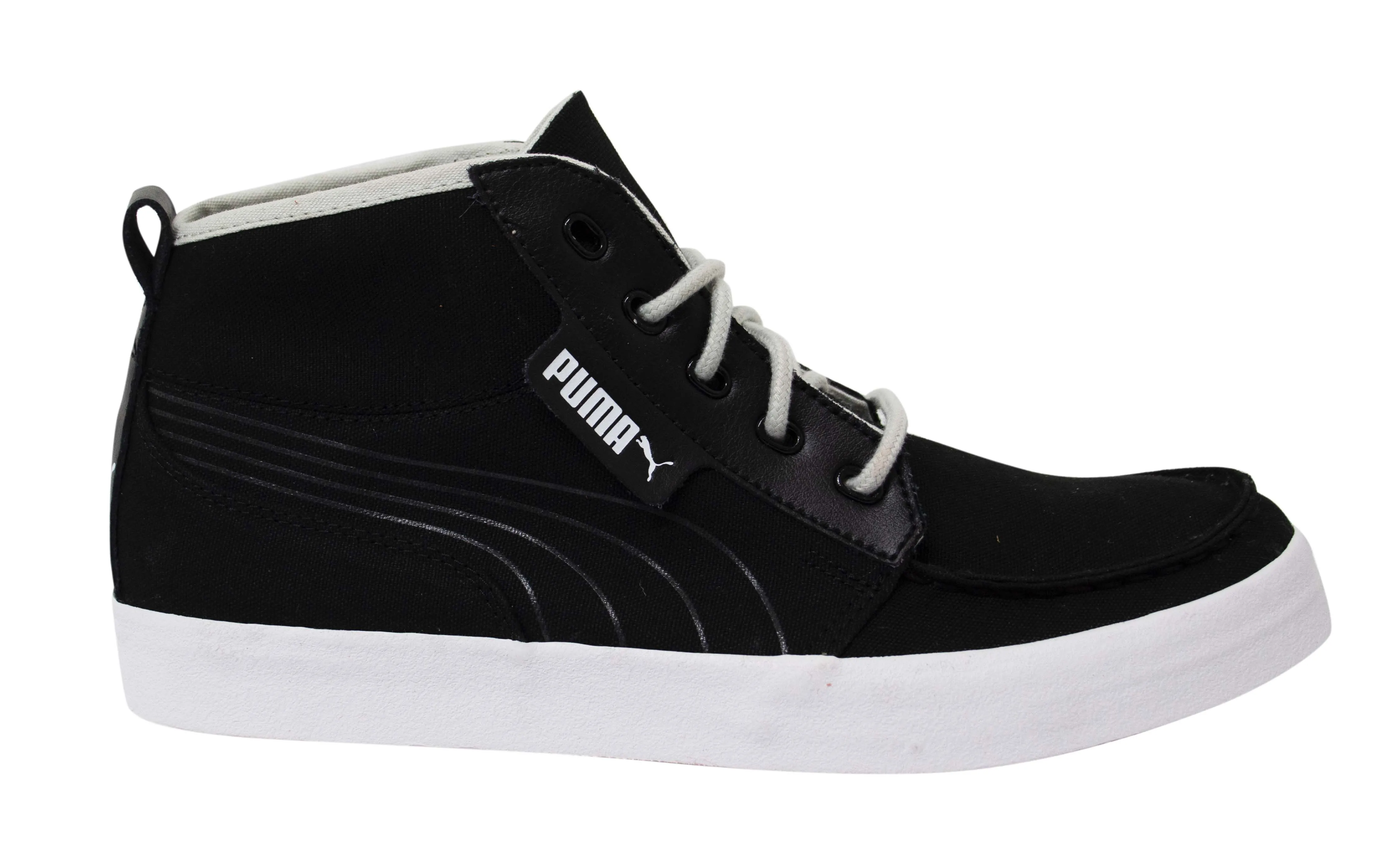 Puma Hawthorne XE Mens Black Canvas Lace Up Trainers 352971 02