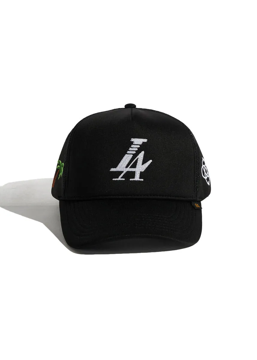 Reference PARADISE LA TRUCKER Hat (BLACK)