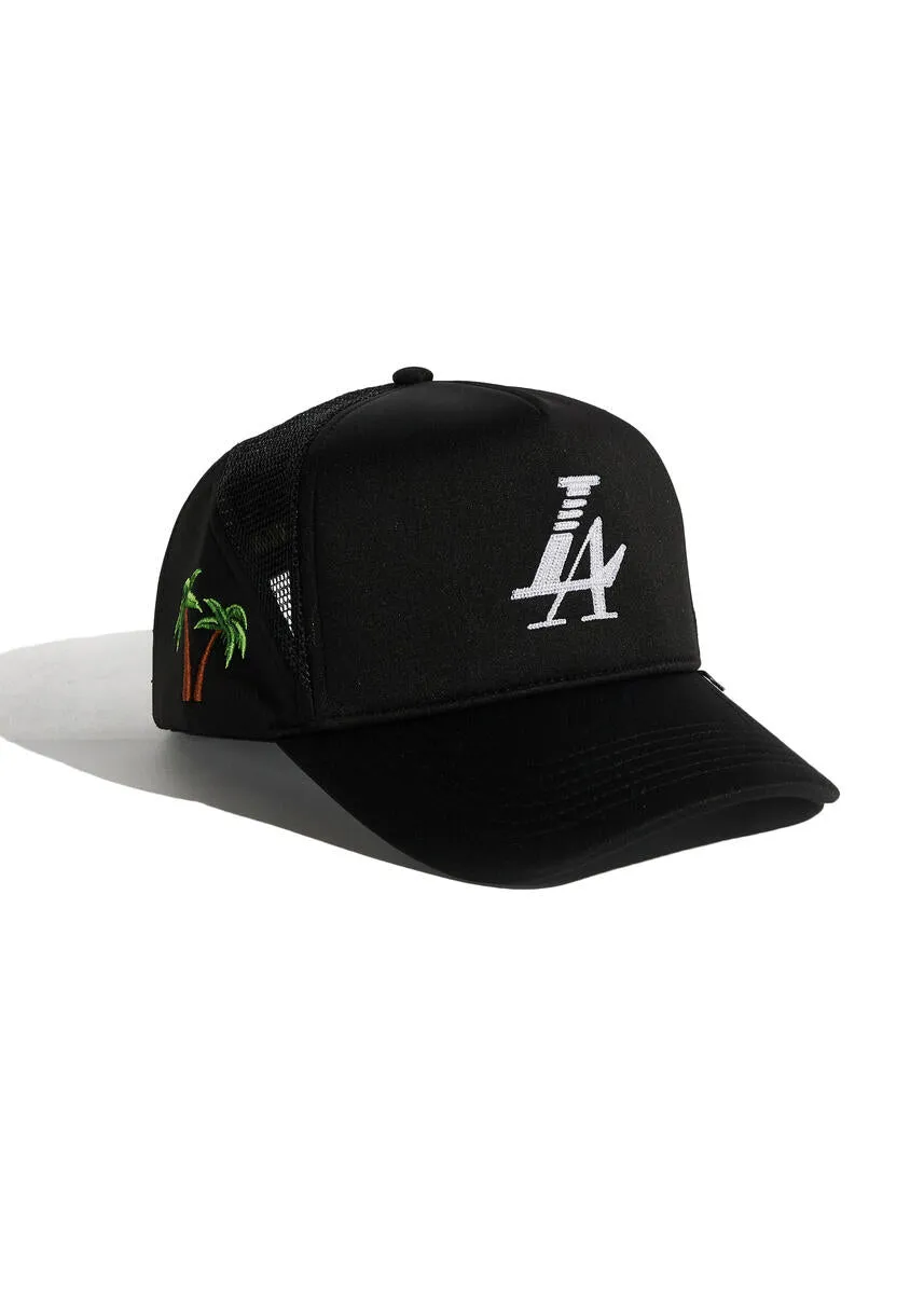 Reference PARADISE LA TRUCKER Hat (BLACK)