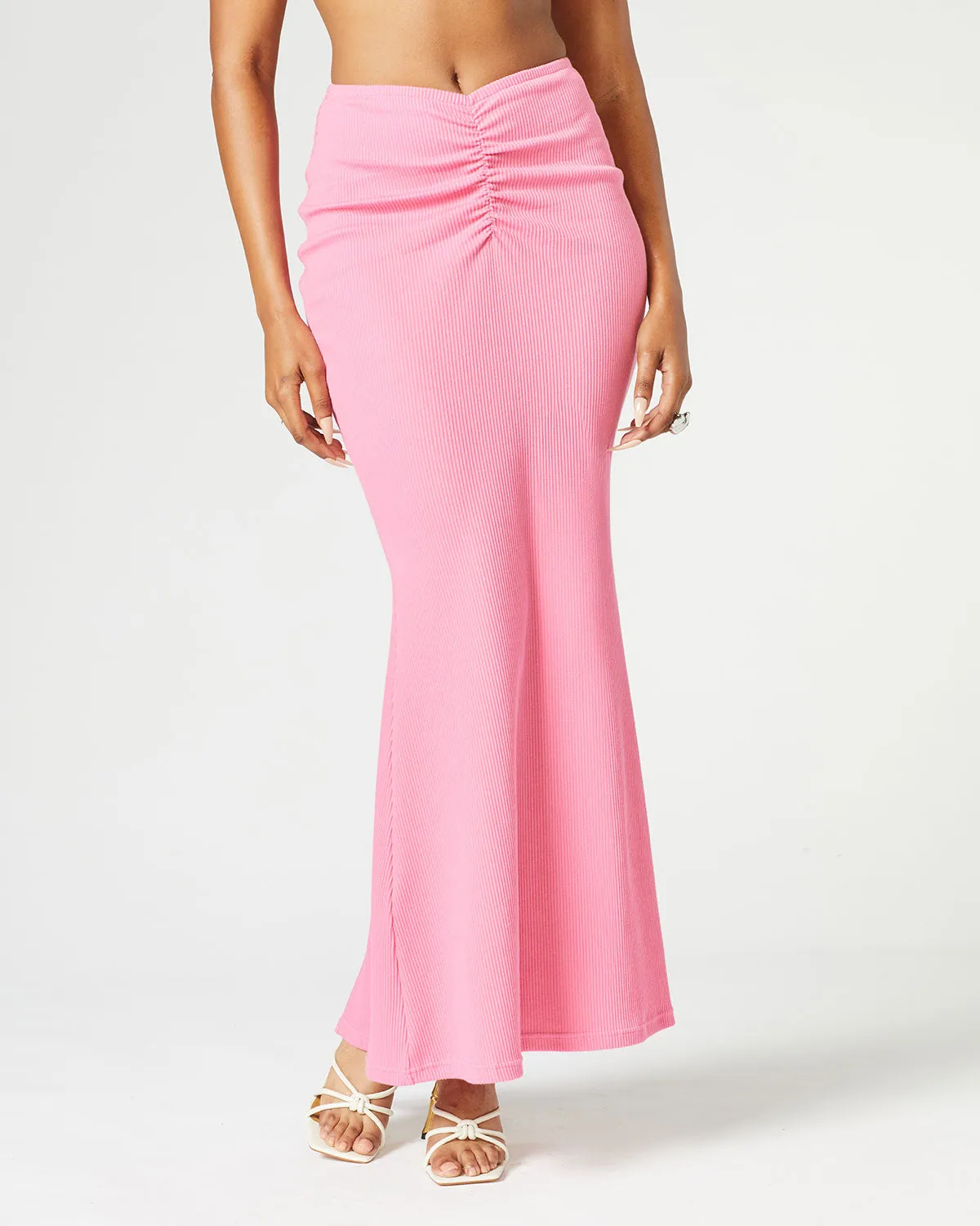 Ruched Maxi Skirt