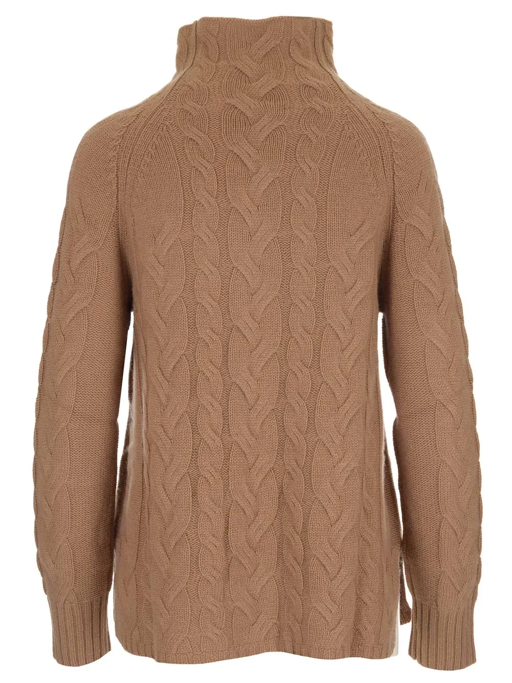 'S Max Mara High-Neck Cable Knit Sweater