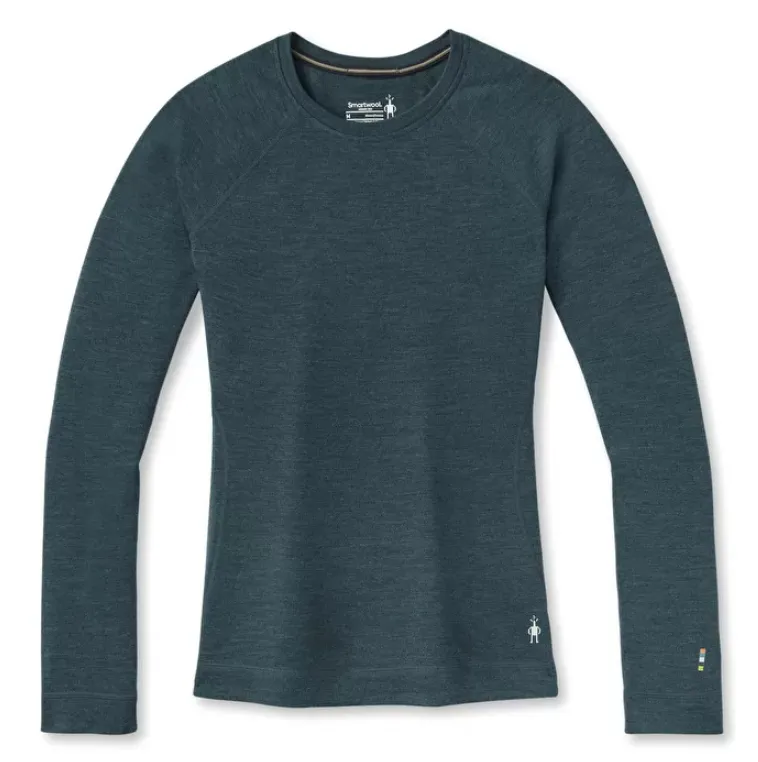 Smartwool Women's Classic Thermal Merino 250 Crew Neck Long Sleeve Base Layer Top (Twilight Blue Heather)