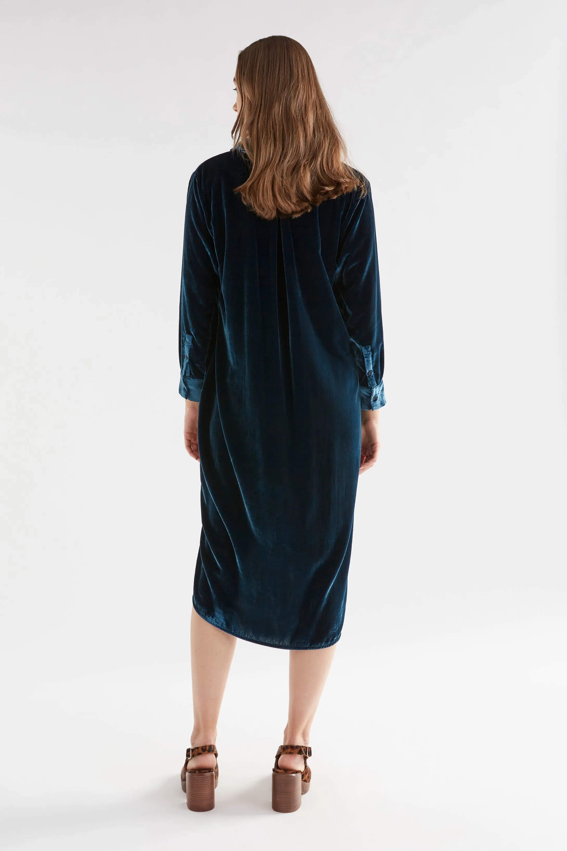 Suuri Velvet Shirt Dress