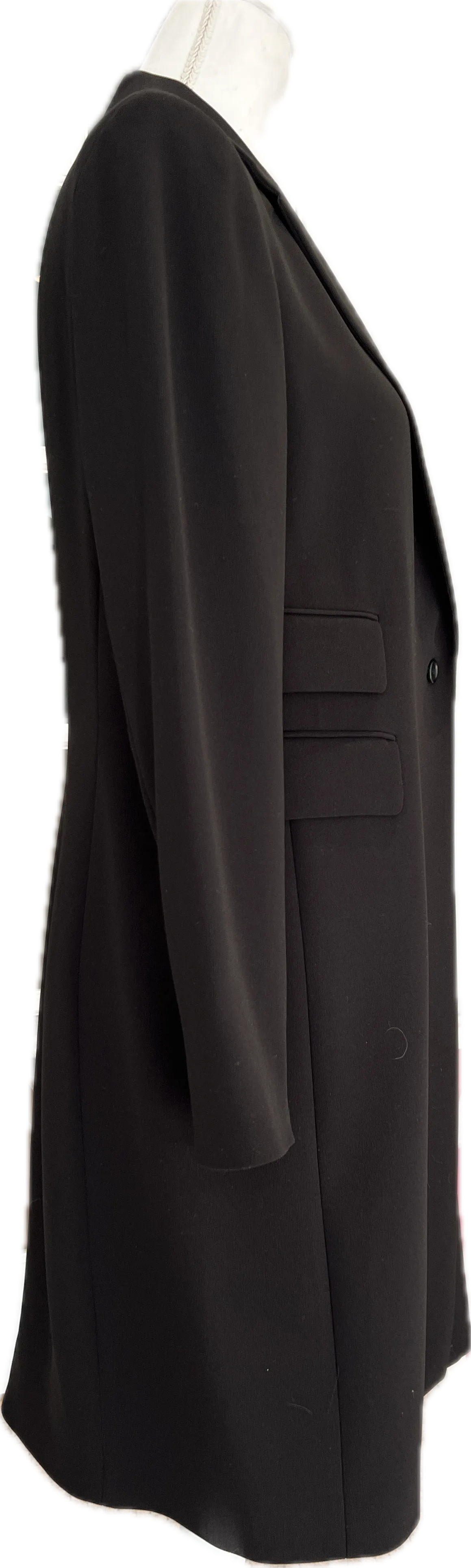 Tahari Black Topper One Button Coat, 10