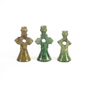 Tamegroute Cross Ceramic Candlestick