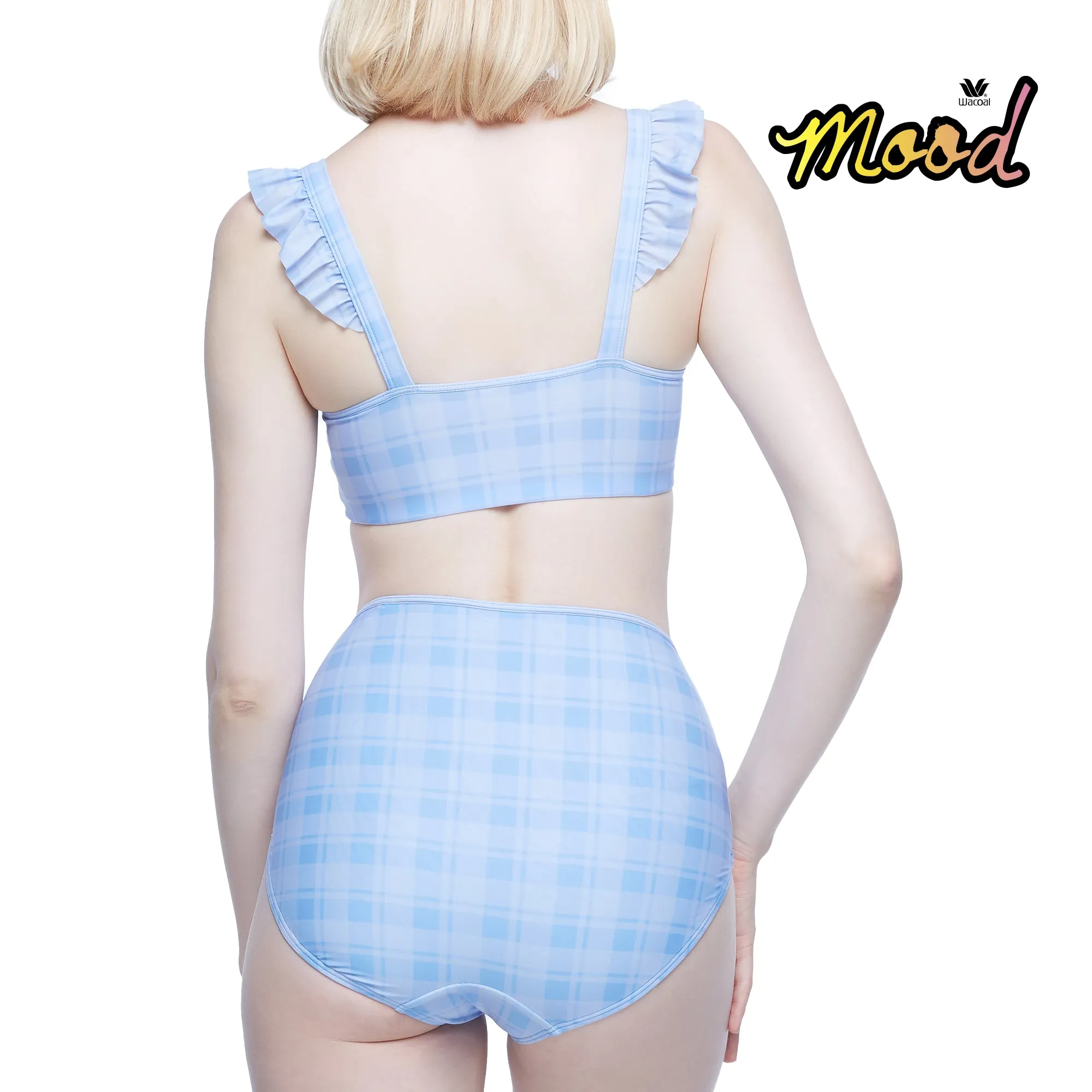 Wacoal Mood Set Beach & Bra เซ็ทชุดว่ายน้ำ(เสื้อและกางเกง) รุ่น MM1U05   MM6U05 สีฟ้าอ่อน (LS)