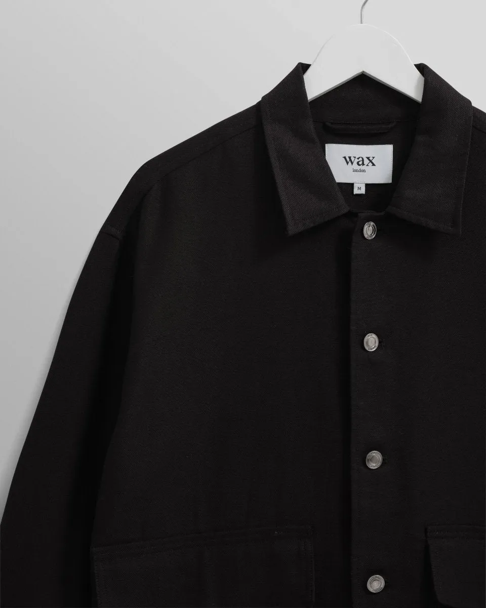 Wax L. MITFORD JACKET LINEN/COTTON BLACK