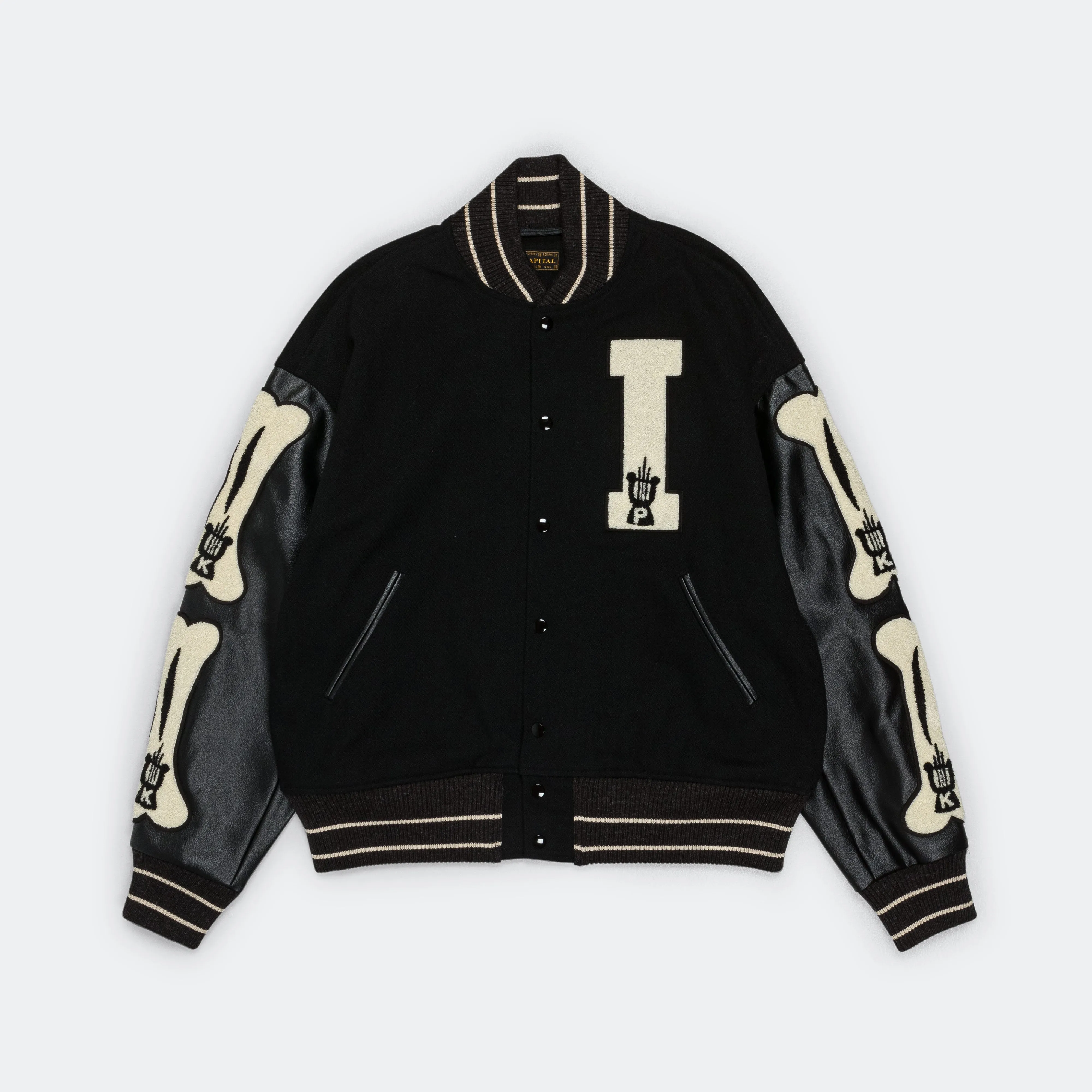 Wool I-FIVE Varsity JKT - Black