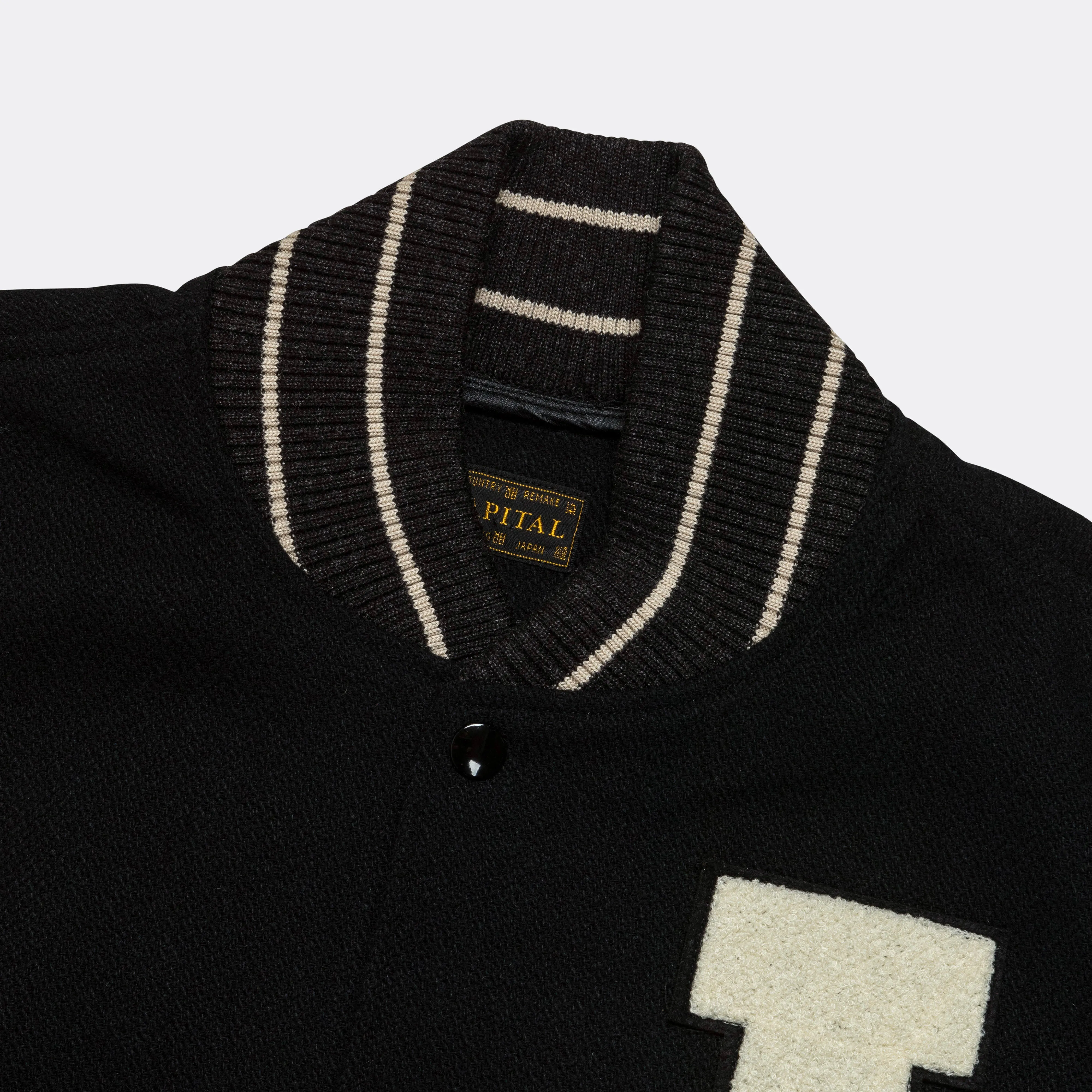 Wool I-FIVE Varsity JKT - Black